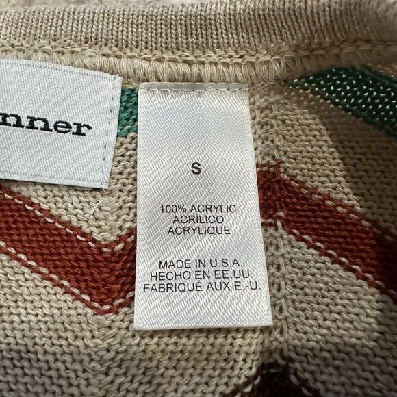 Alfred Dunner Women's S Multicolor Chevron Striped Short Sleeve Lightweight Top - Picture 3 of 11